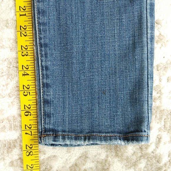 AEO Skinny Stretch Distressed Whiskering Jeans 6S Blue - Picture 16 of 16